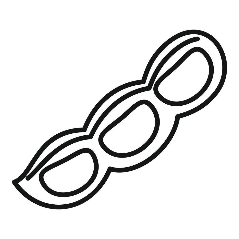 Fava kidney bean icon, outline style vector