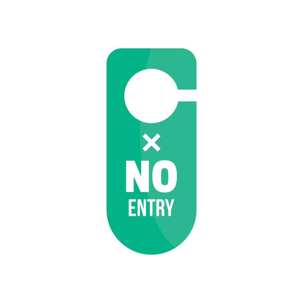 No entry hanger tag icon, flat style vector