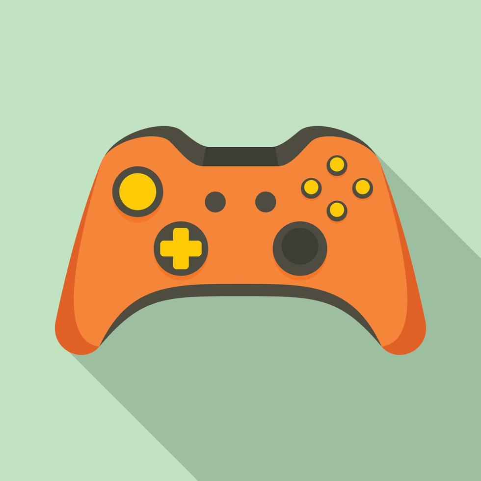 Video game controller icon, flat style vector