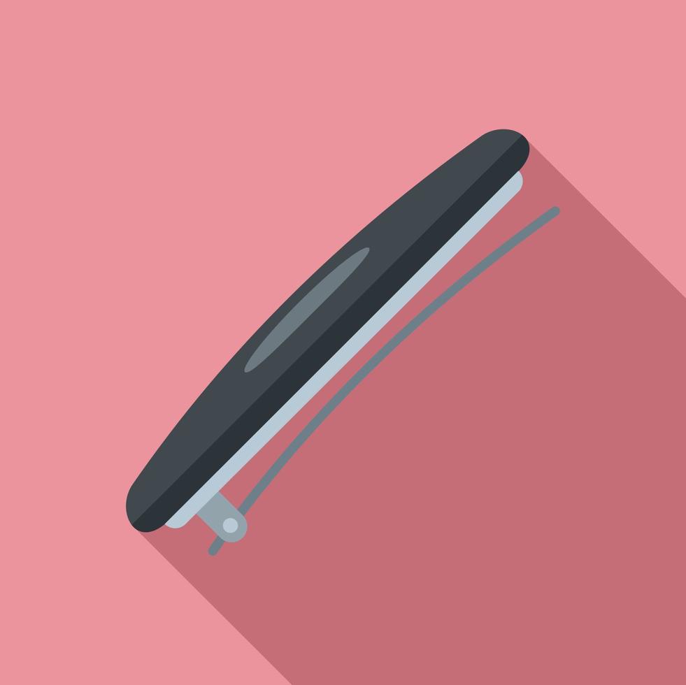 Clips barrette icon, flat style vector