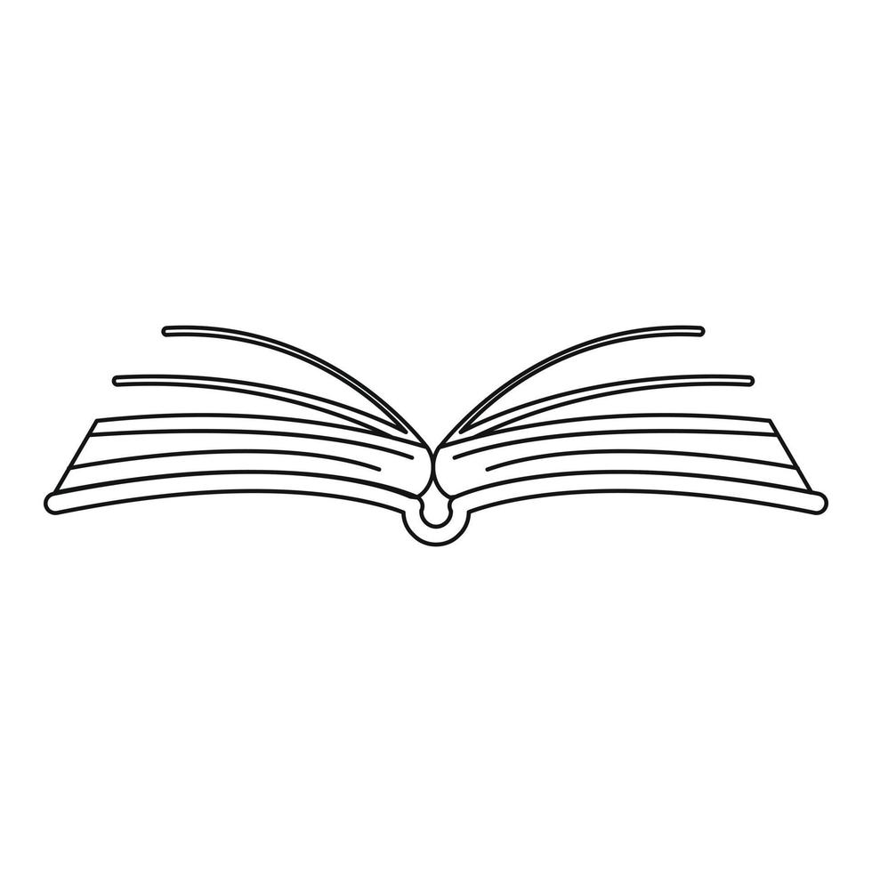 icono de libro interesante, estilo de contorno. vector