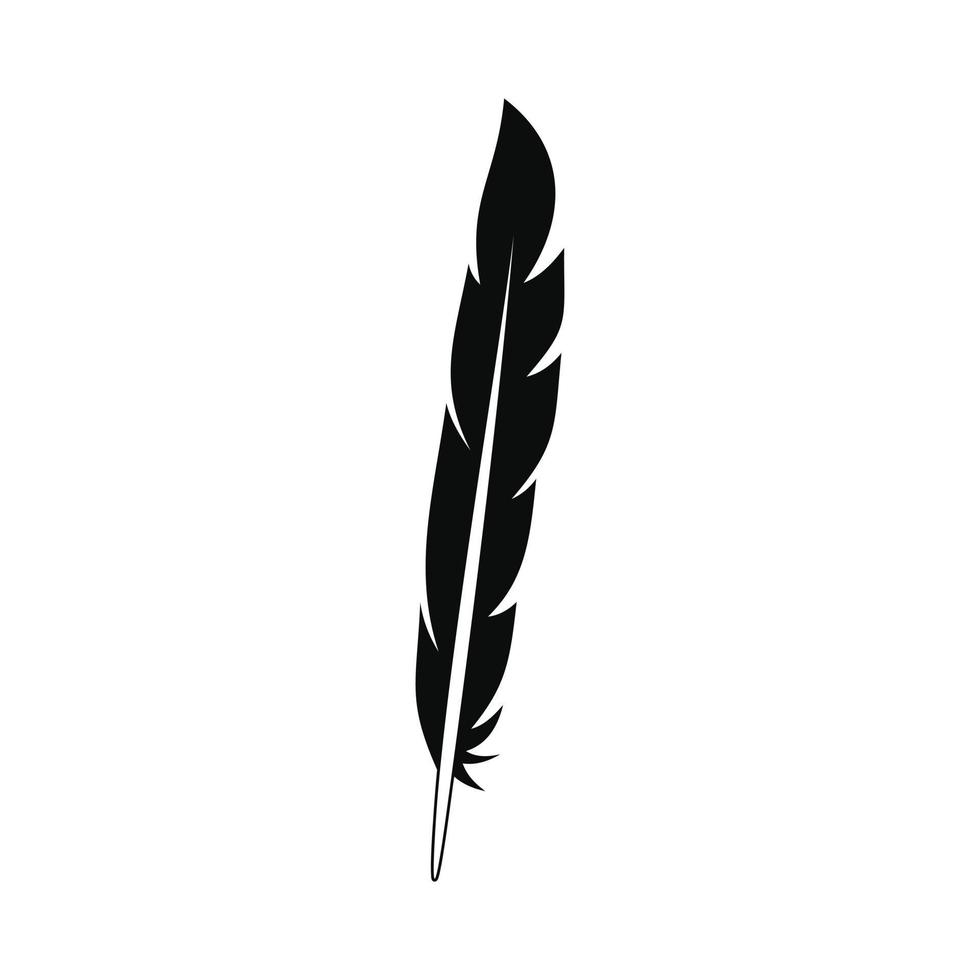 Design feather icon, simple style vector