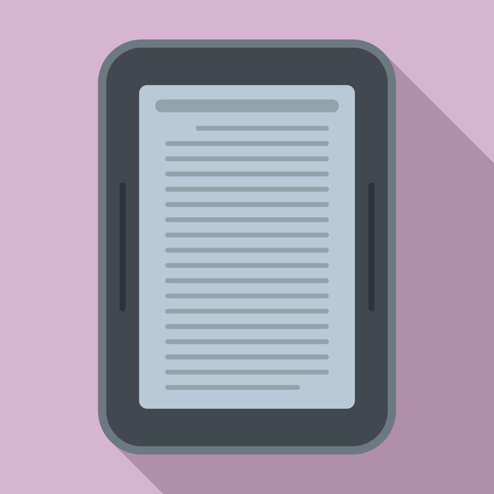 Ebook device icon, flat style vector