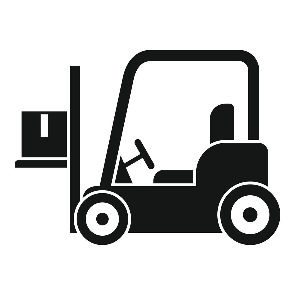 Forklift icon, simple style vector