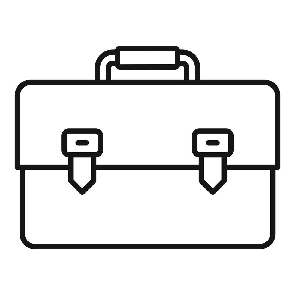 Estimator briefcase icon, outline style vector