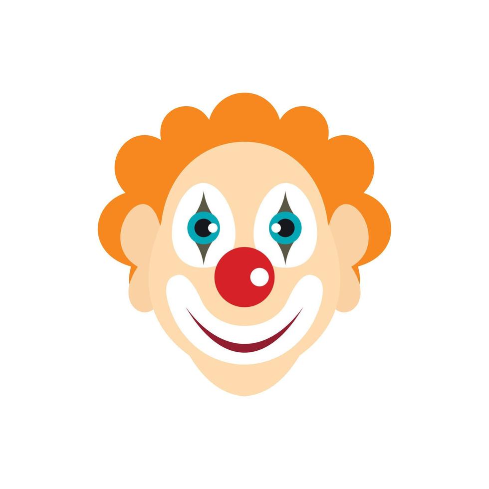 Clown icon, flat style vector