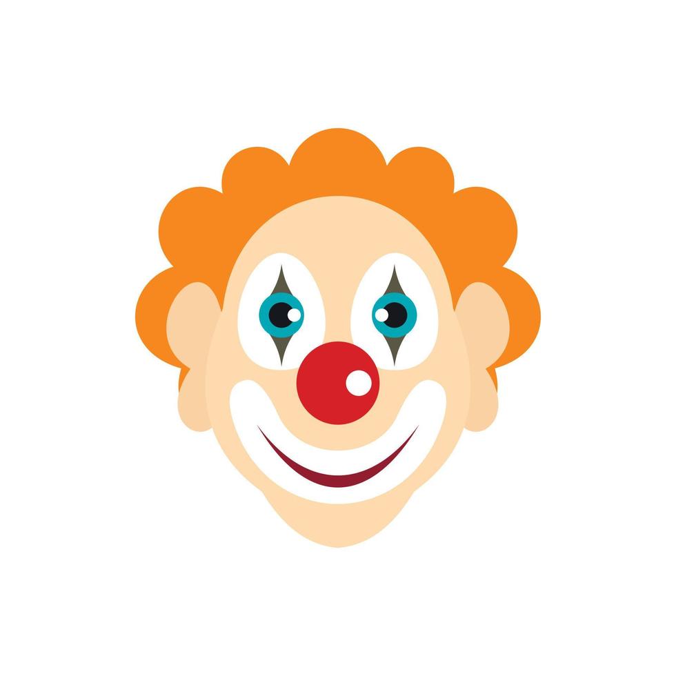 icono de payaso, estilo plano vector