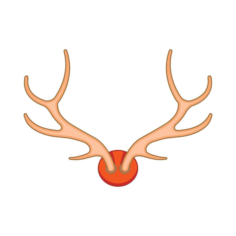 Antlers icon in cartoon style vector