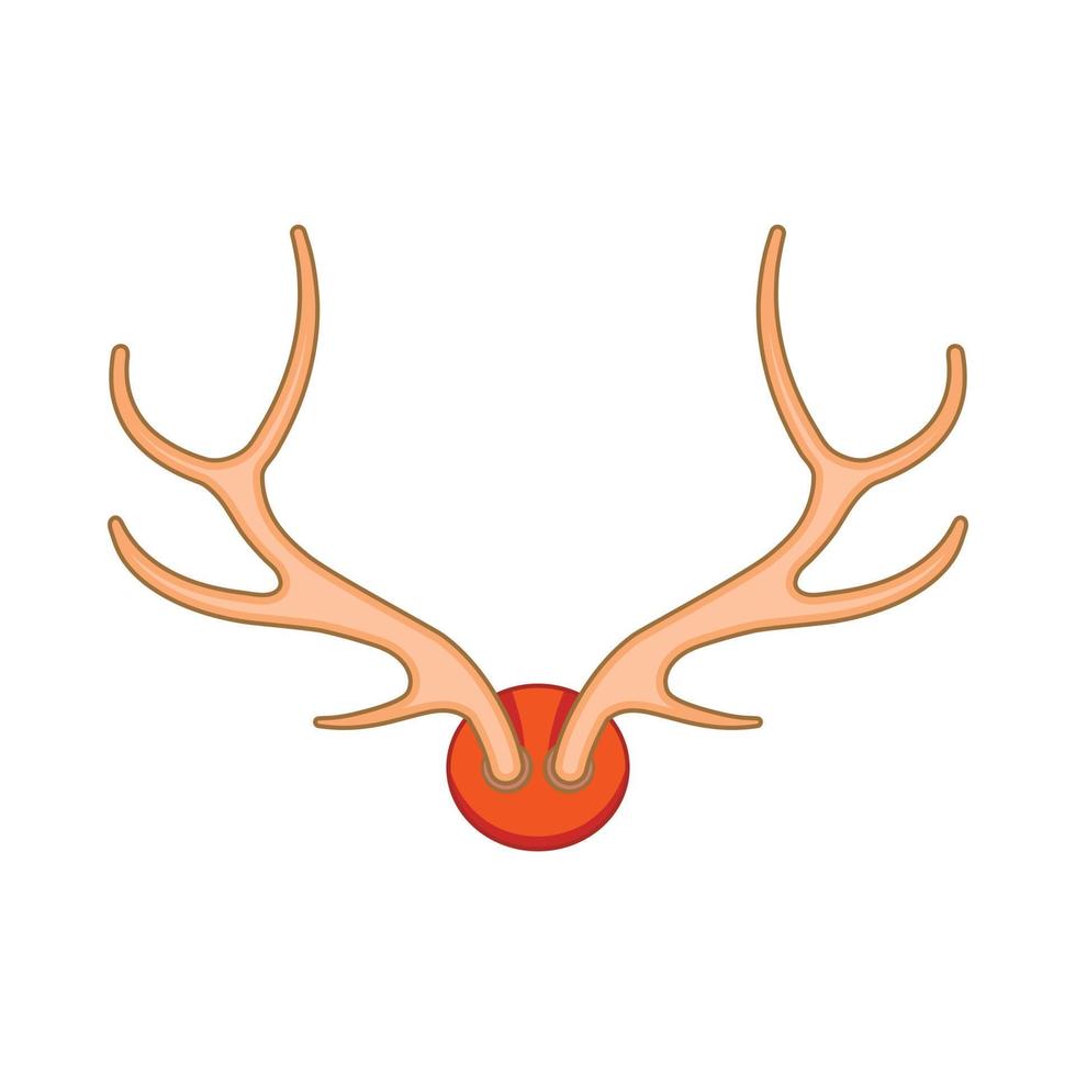 Antlers icon in cartoon style vector