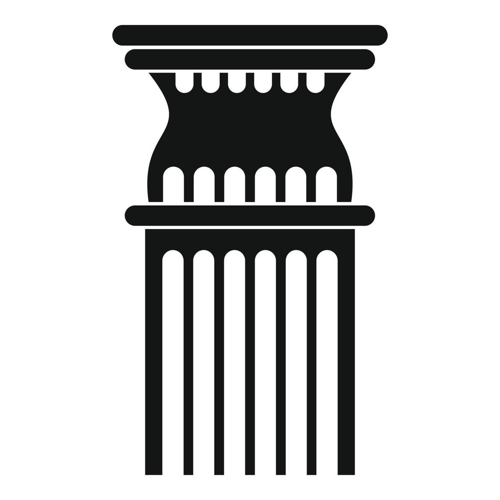 Column icon, simple style. vector