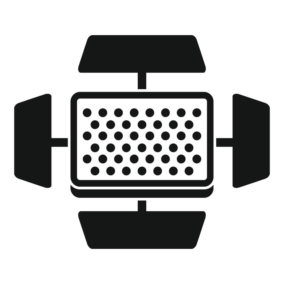 Video camera flash icon, simple style vector