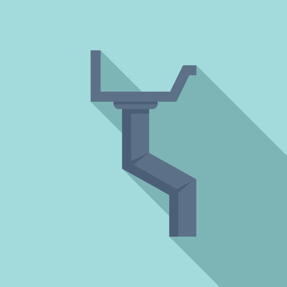 Iron gutter icon, flat style vector