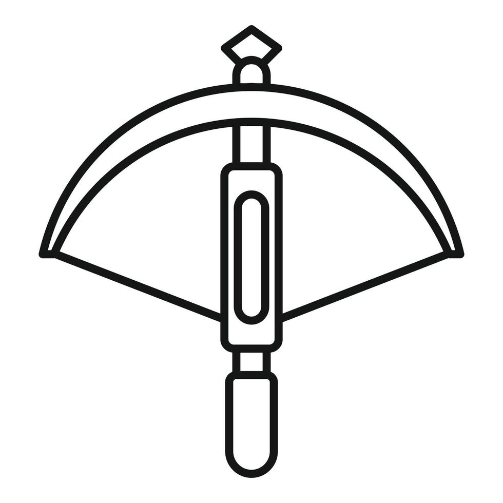 Safari crossbow icon, outline style vector