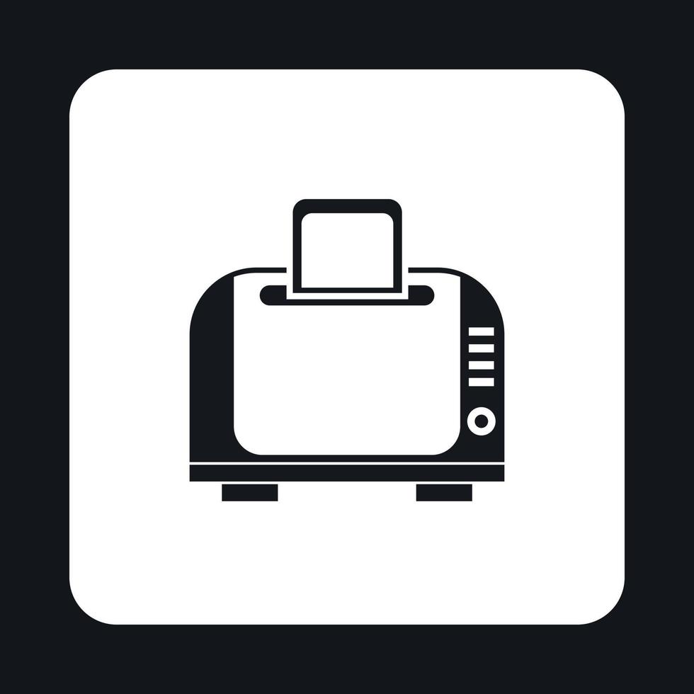 Toaster icon, simple style vector