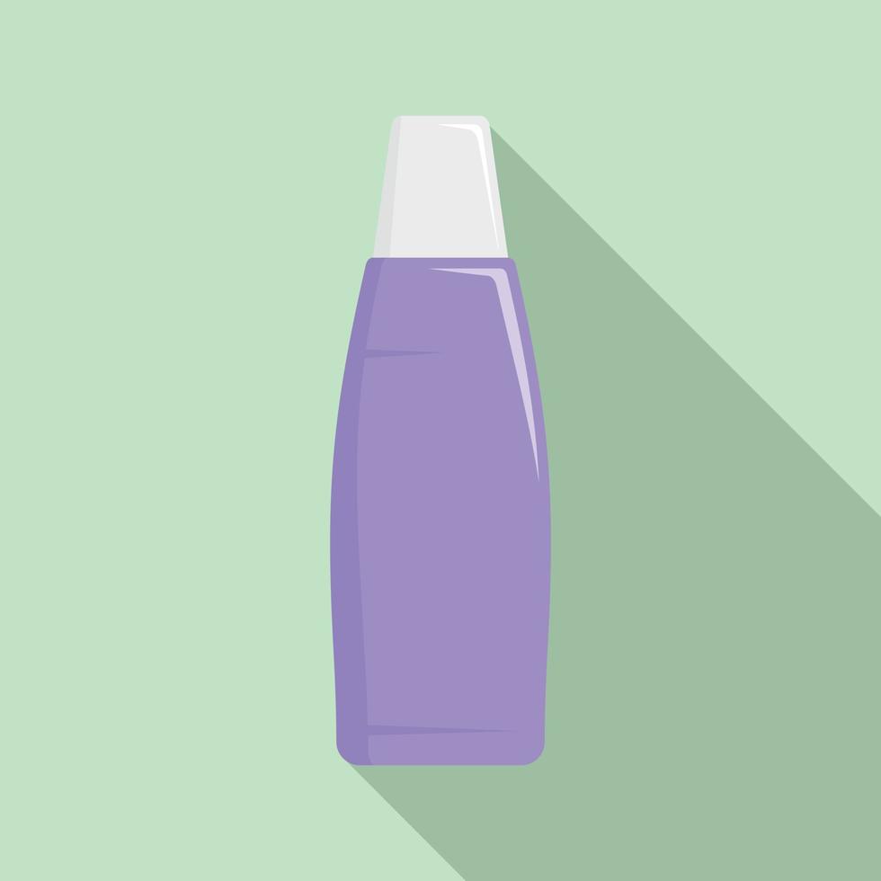 Shower gel bottle icon, flat style vector