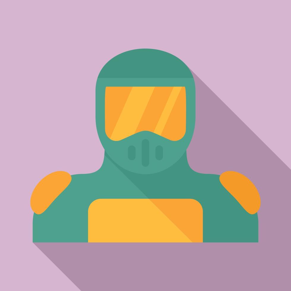 icono de superhéroe robot, estilo plano vector