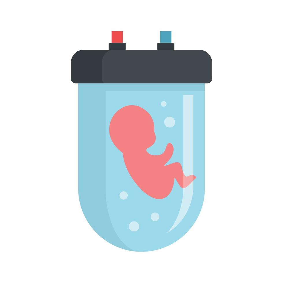 Dna baby production icon, flat style vector