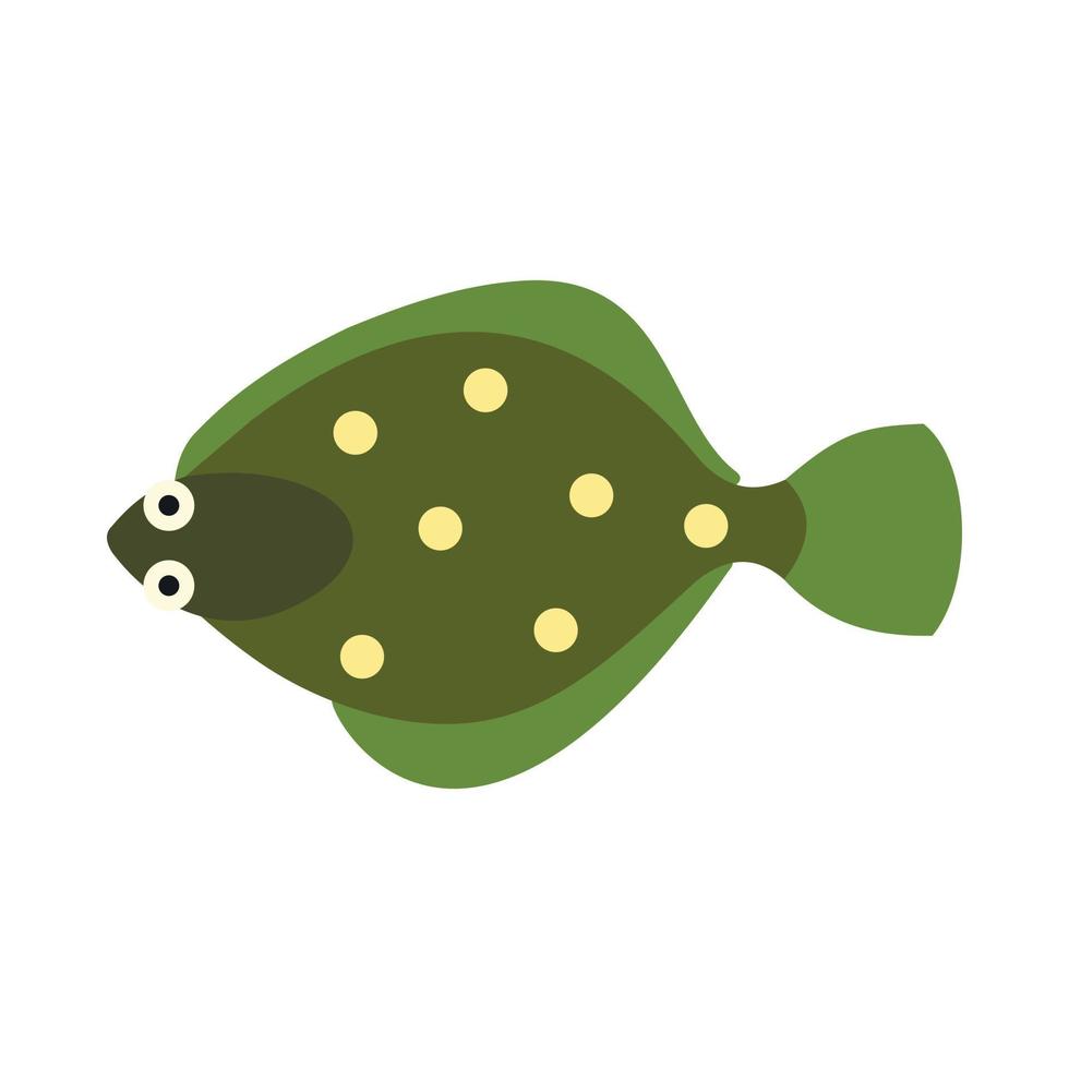 Flounder icon, flat style vector