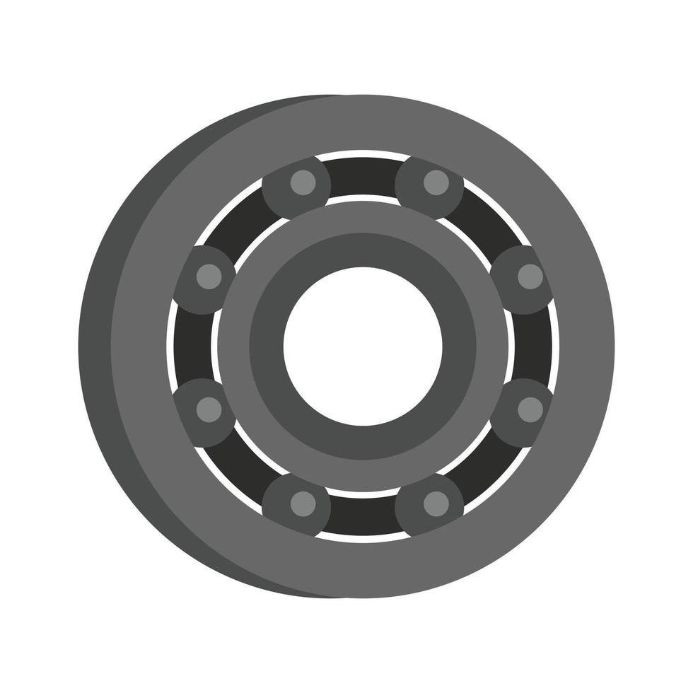 Metal bearing icon, flat style vector