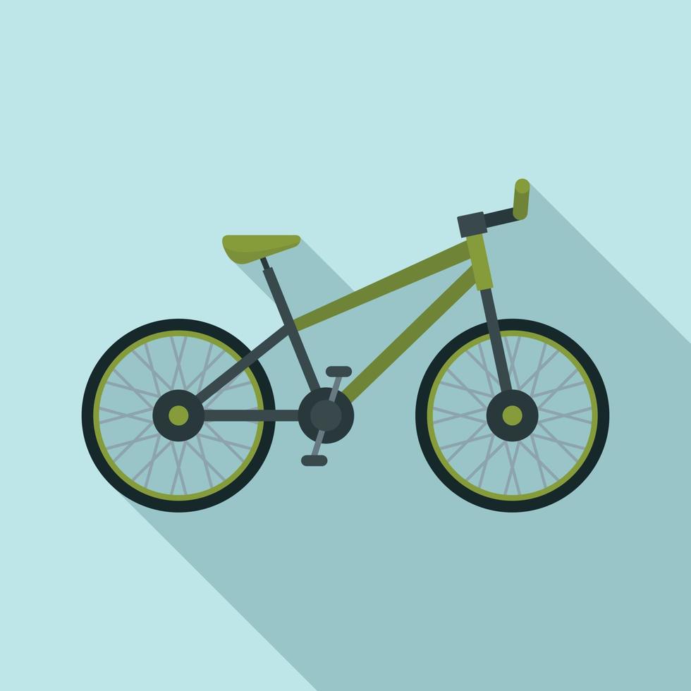 Mountain bike icon, flat style vector