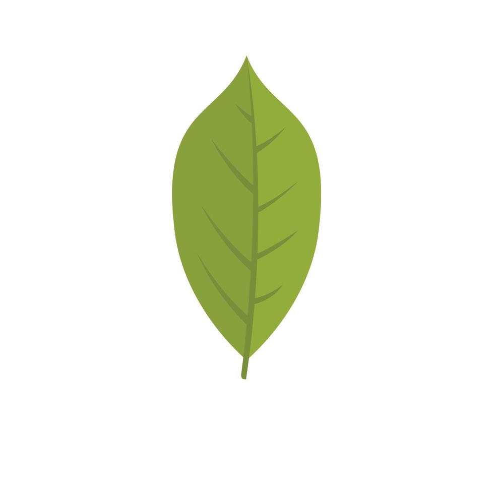 icono de hoja de limón, tipo plano vector