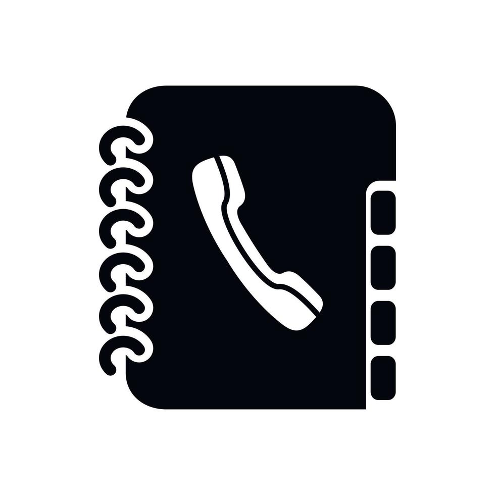 Notebook telephone book icon, simple style vector
