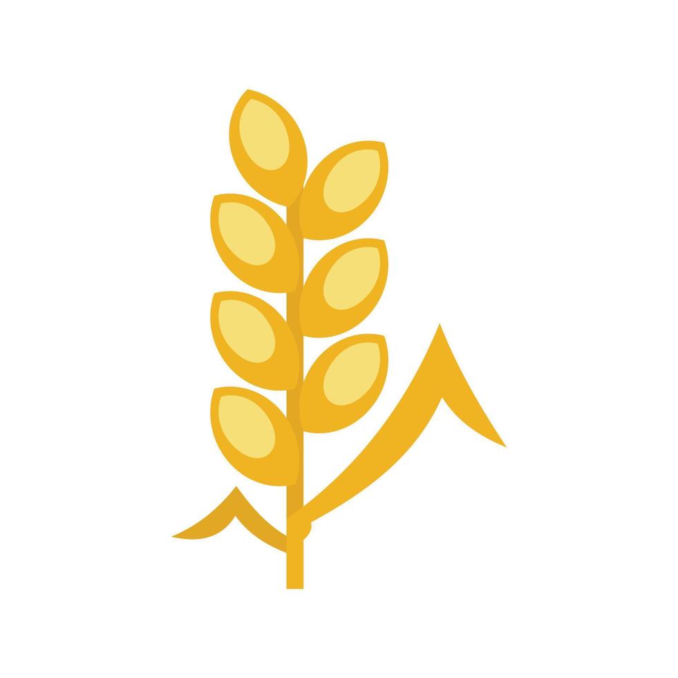 Wheat icon, flat style vector
