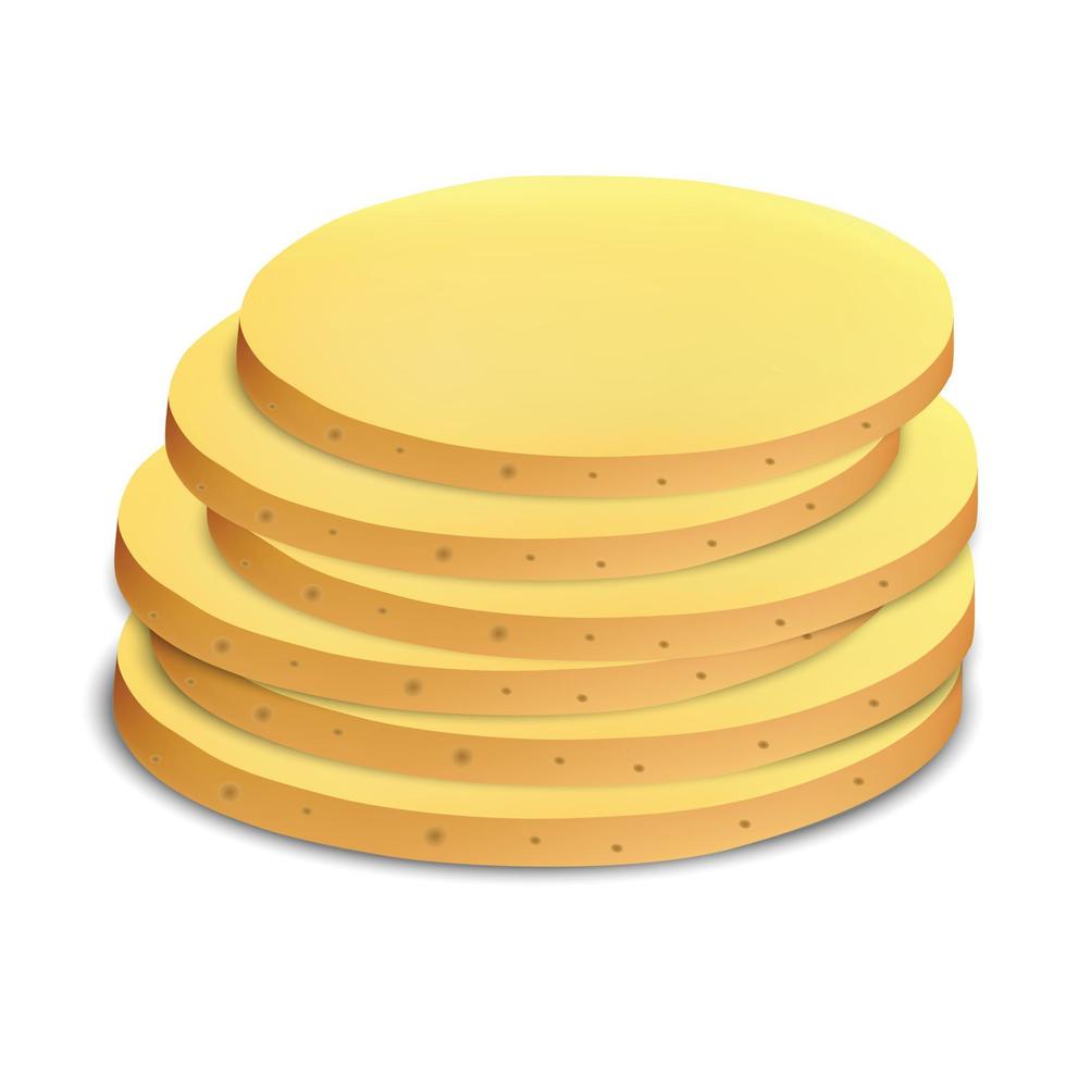 Slices of potato mockup, realistic style vector