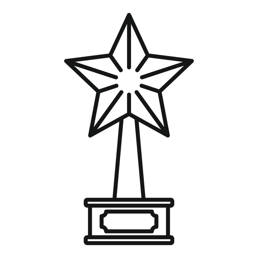 Cinema star trophy icon, outline style vector