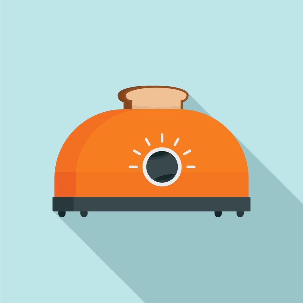 Classic toaster icon, flat style vector