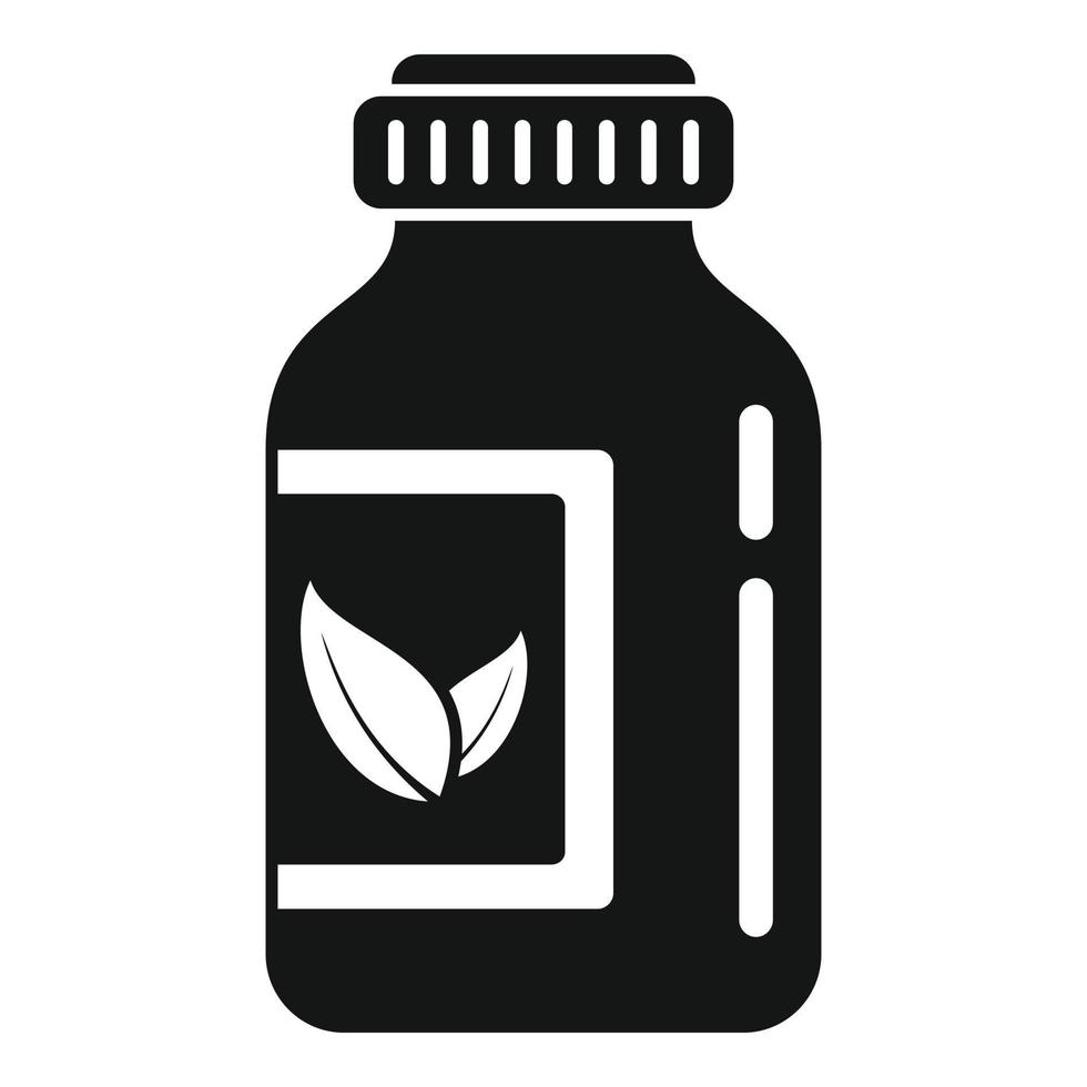 Science medical jar icon, simple style vector