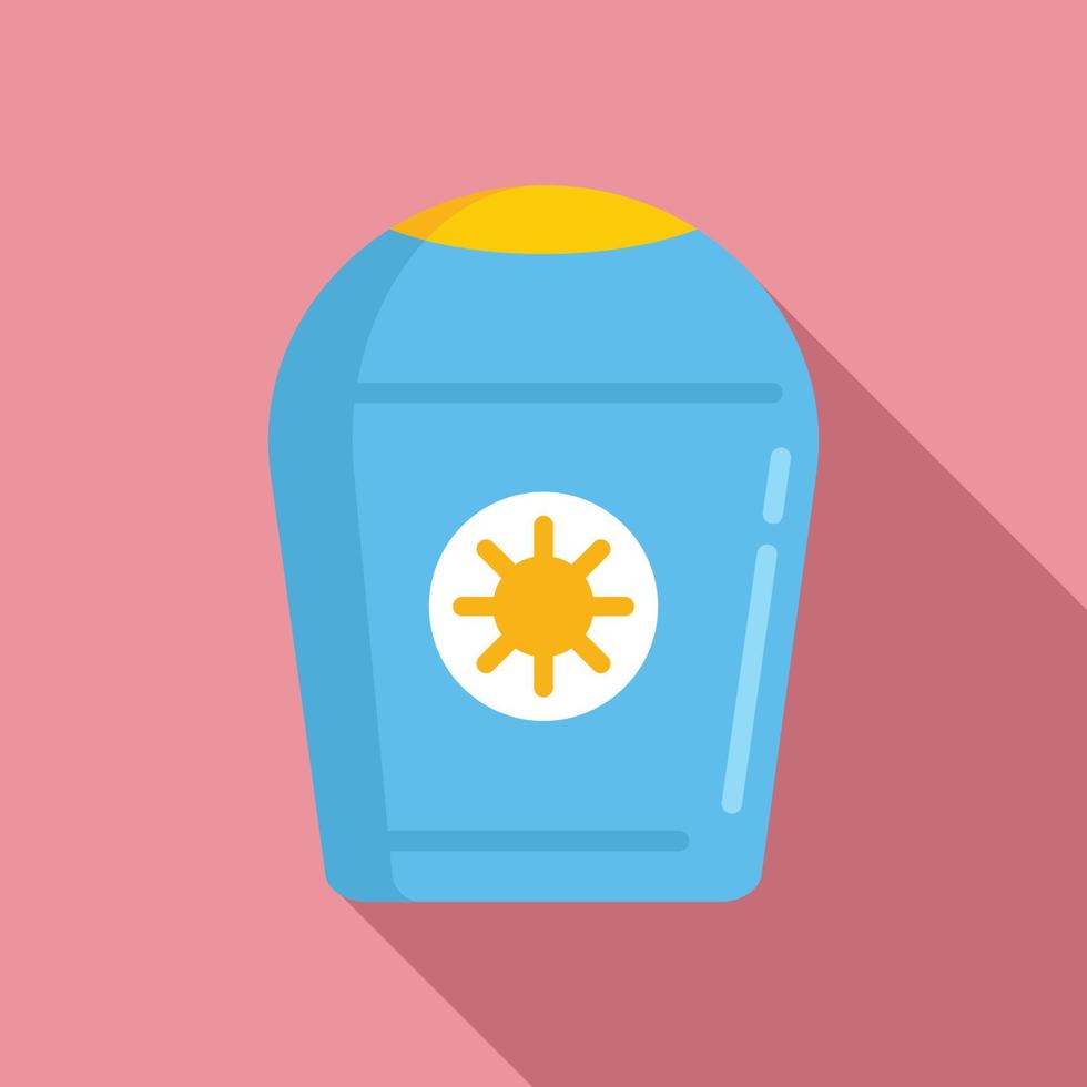 Antiseptic cream bottle icon, flat style vector