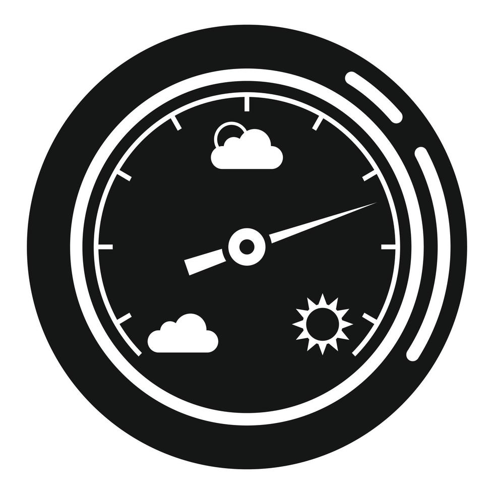 Weather barometer icon, simple style vector