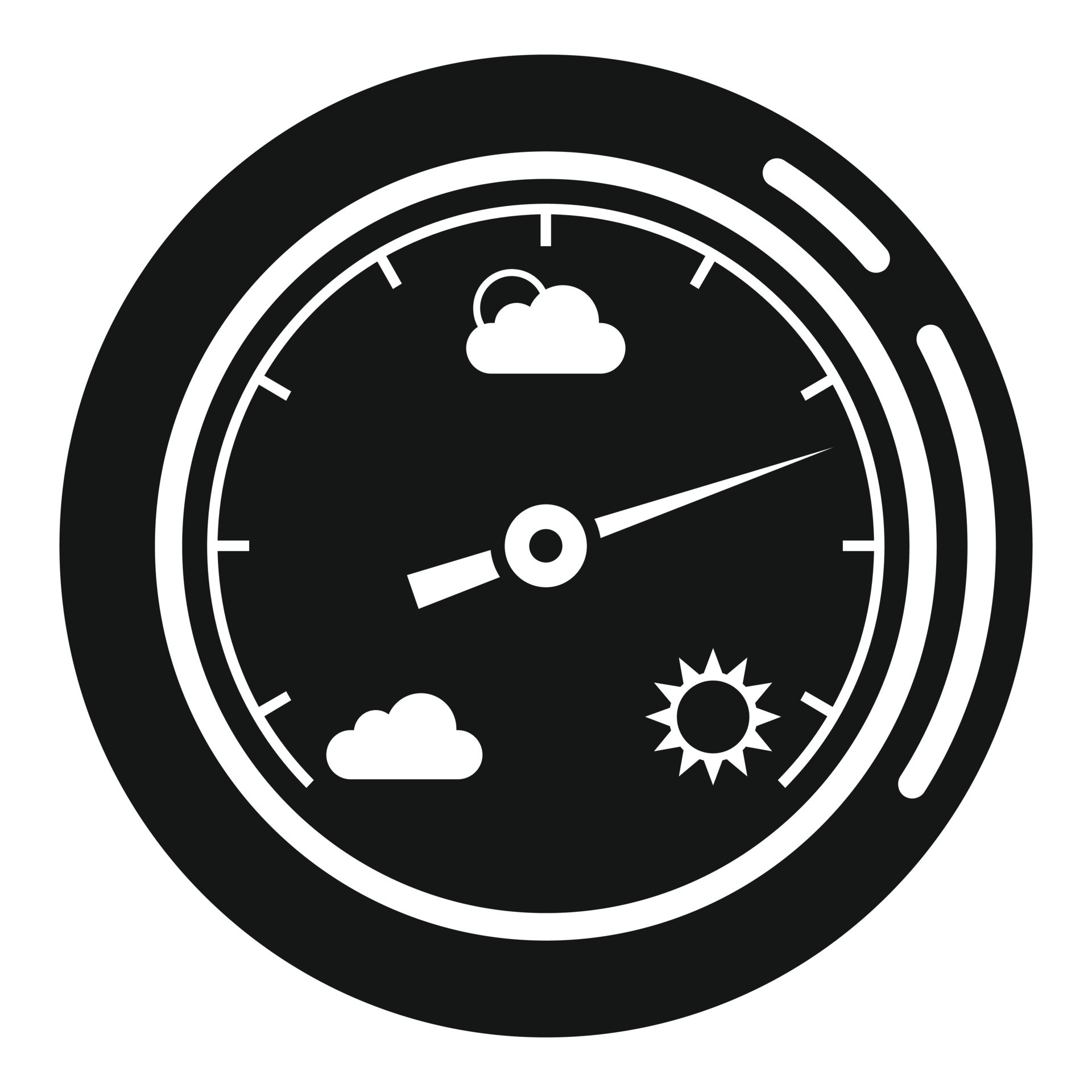 Weather barometer icon, simple style 14596598 Vector Art at Vecteezy