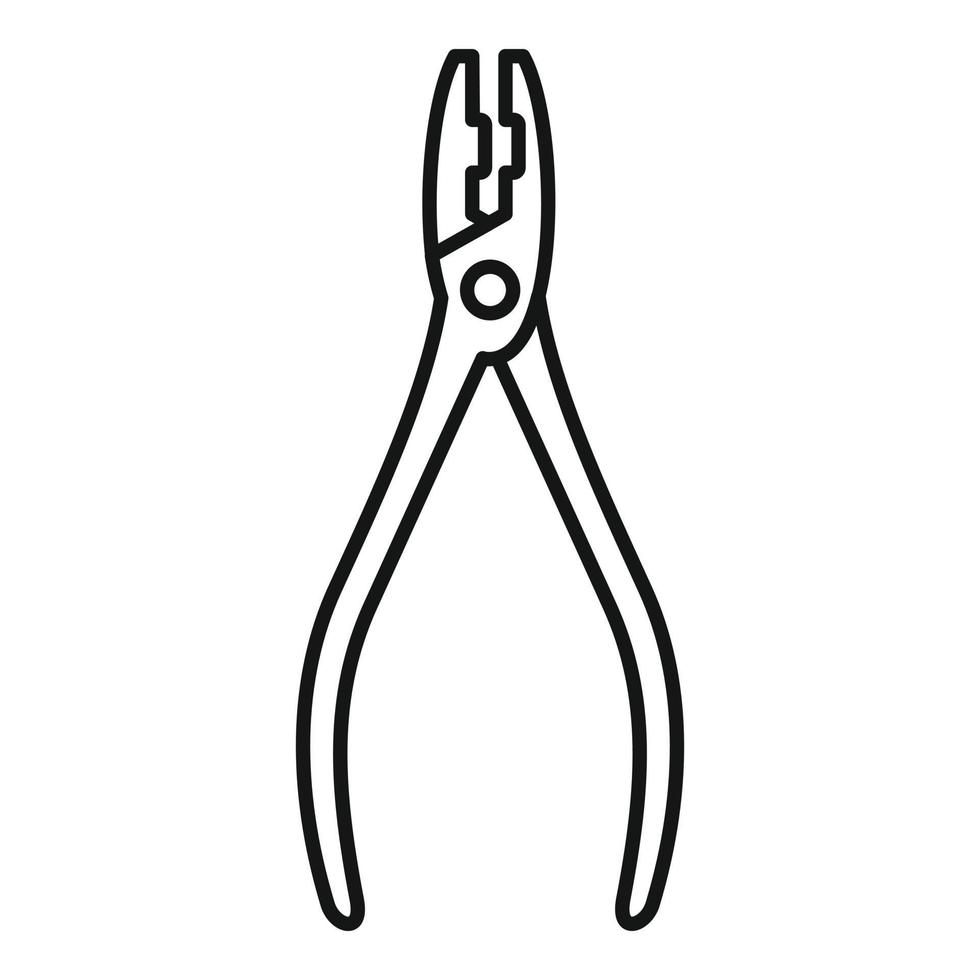 Accessory forceps icon, outline style vector