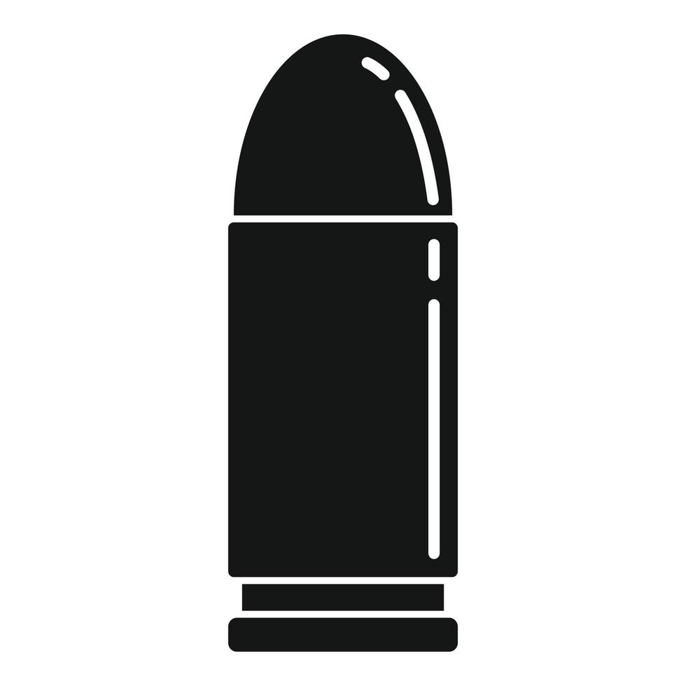 Pistol bullet icon, simple style vector