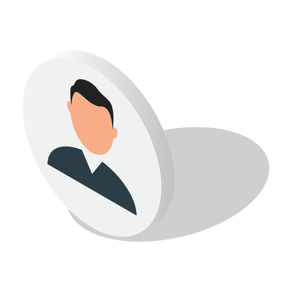 Businessman avatar icon set, isometric style vector