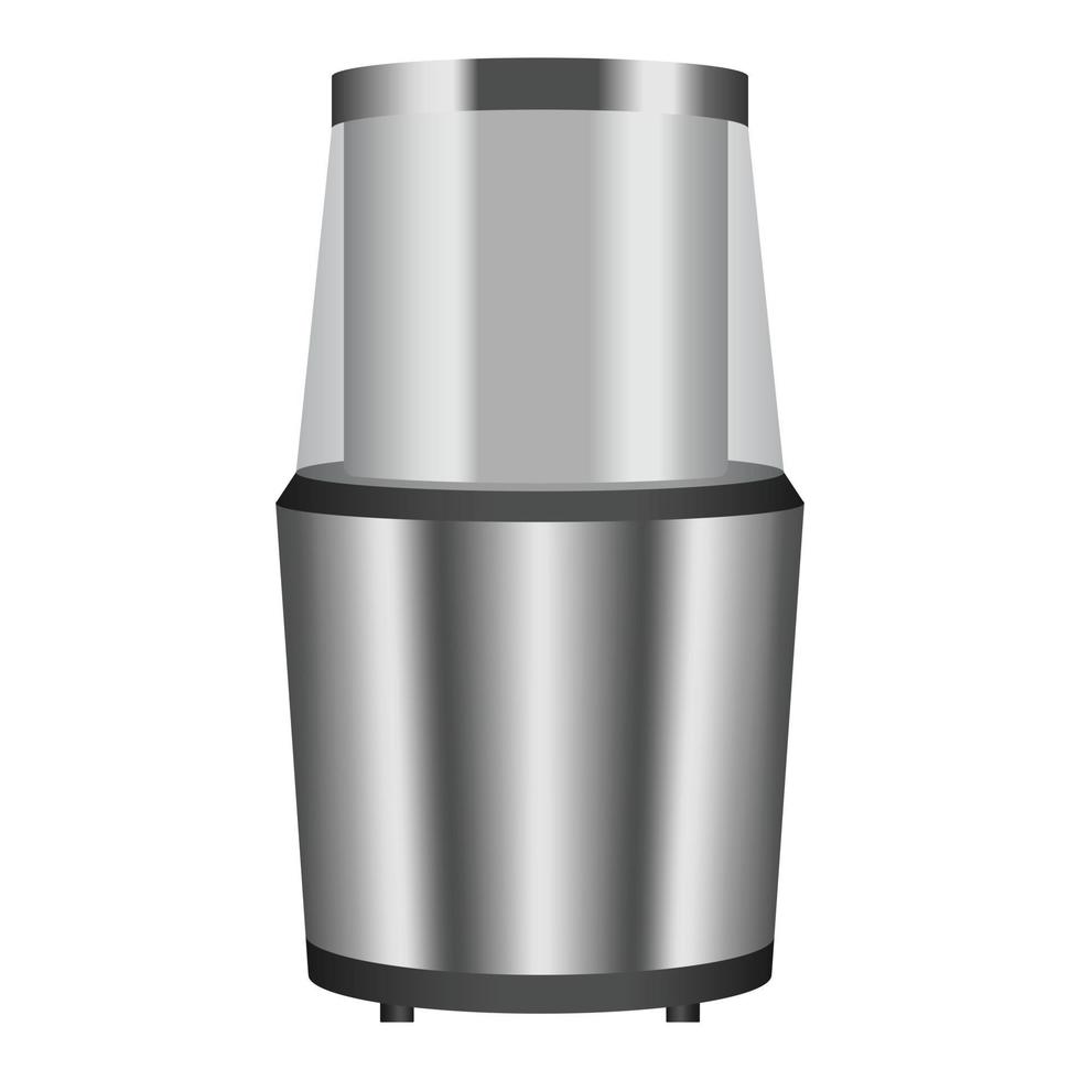 Electric coffee grinder icon, realistic style vector