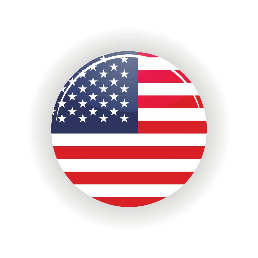 USA icon circle vector