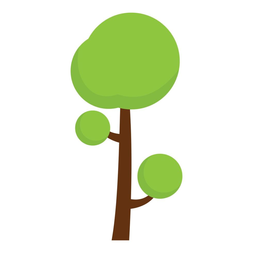 icono de árbol frutal, estilo plano vector