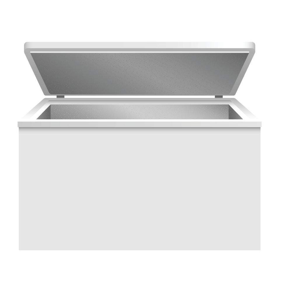 Refrigerator icon, realistic style vector