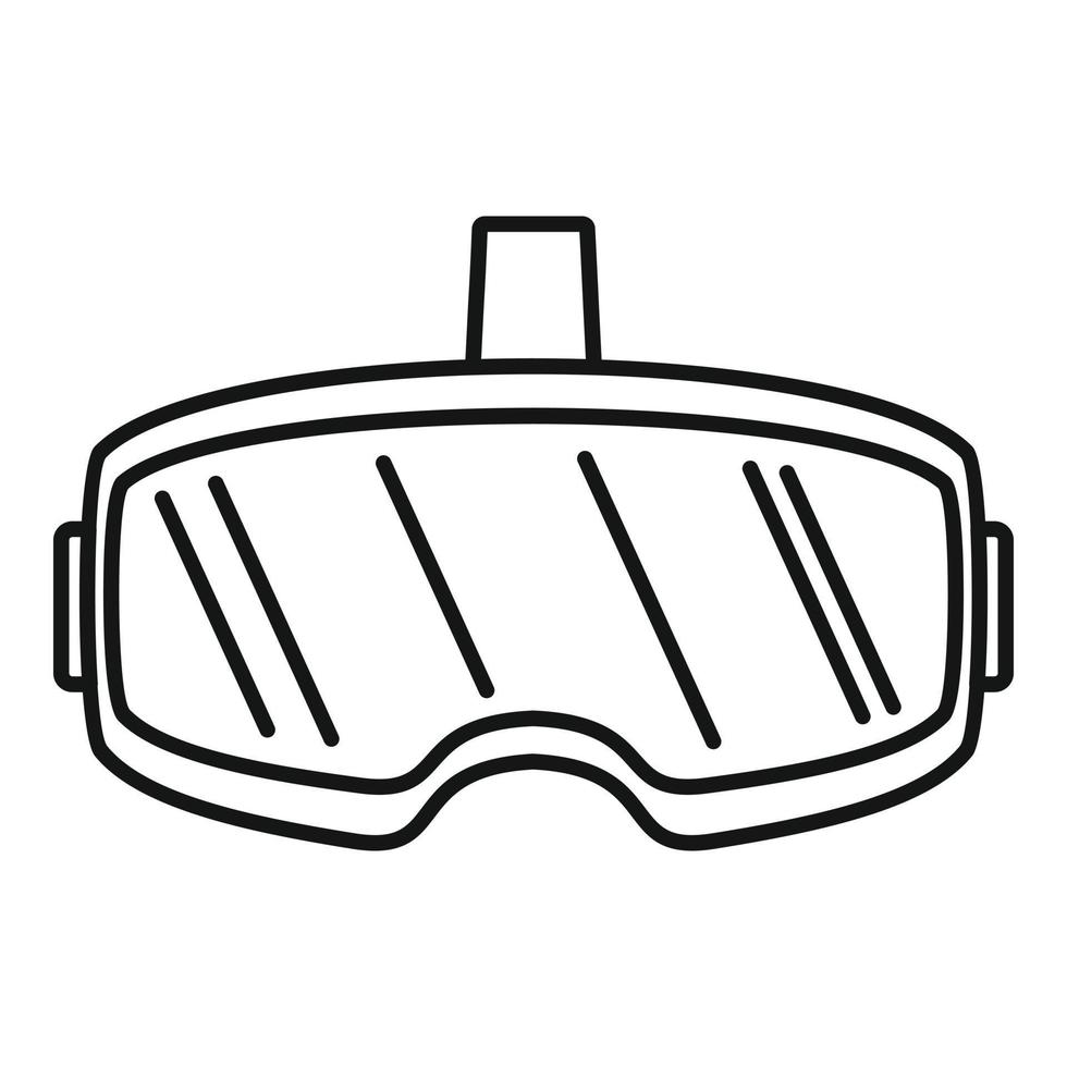 Virtual reality headset icon, outline style vector