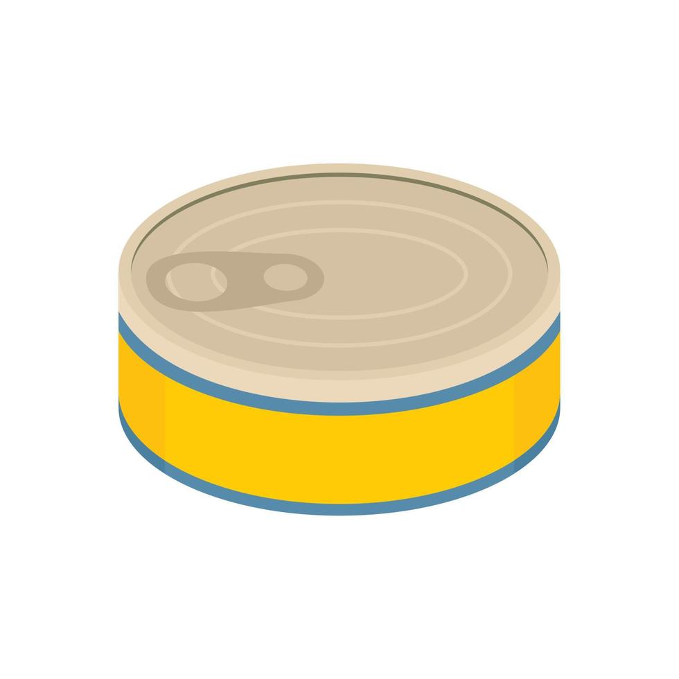 Tuna can icon, flat style vector