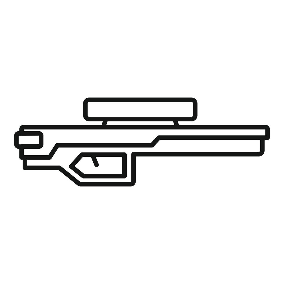 Energy blaster icon, outline style vector