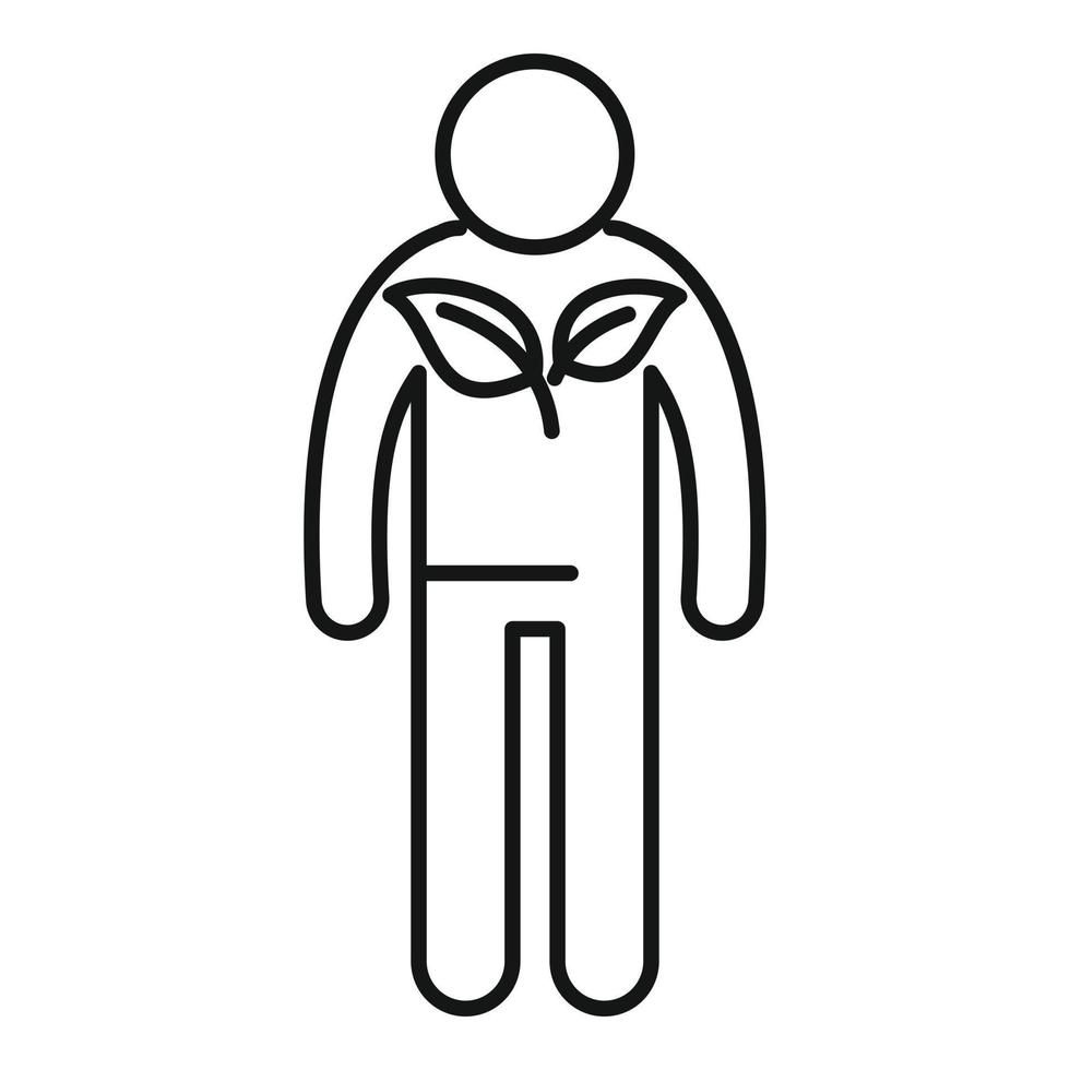 Ecologist icon, outline style vector
