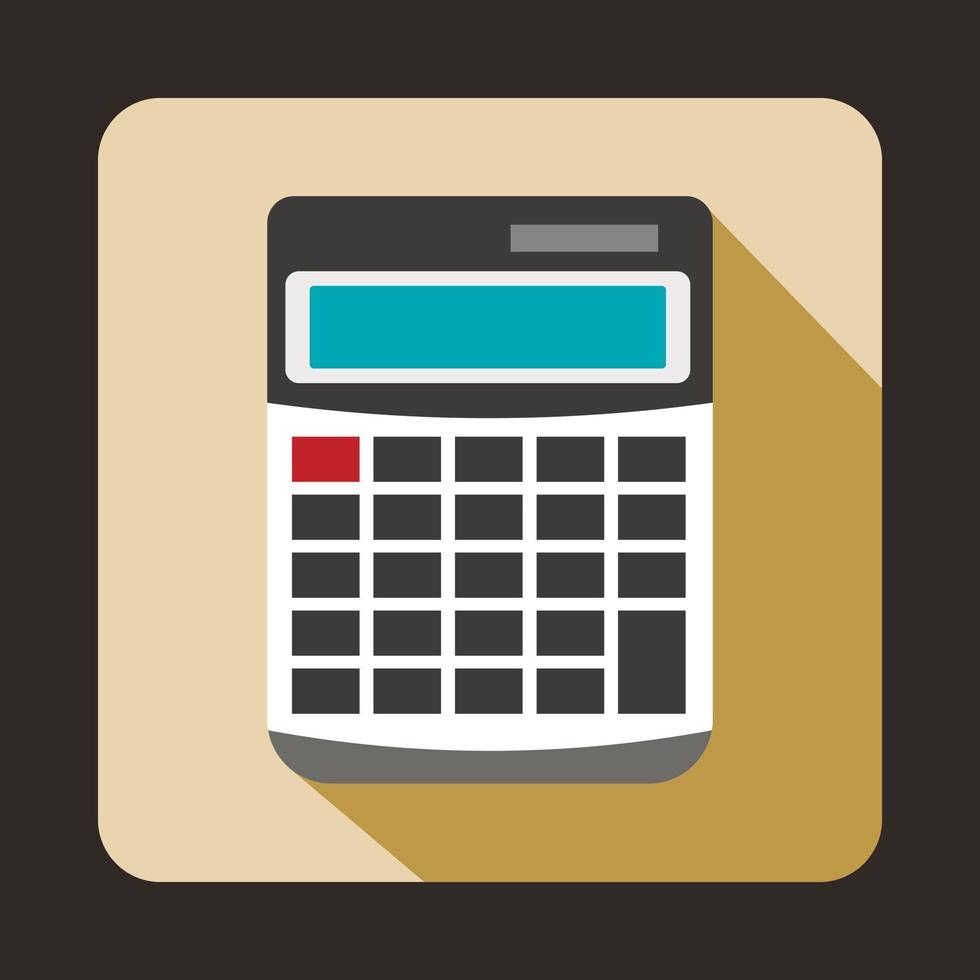 icono de calculadora en estilo plano vector