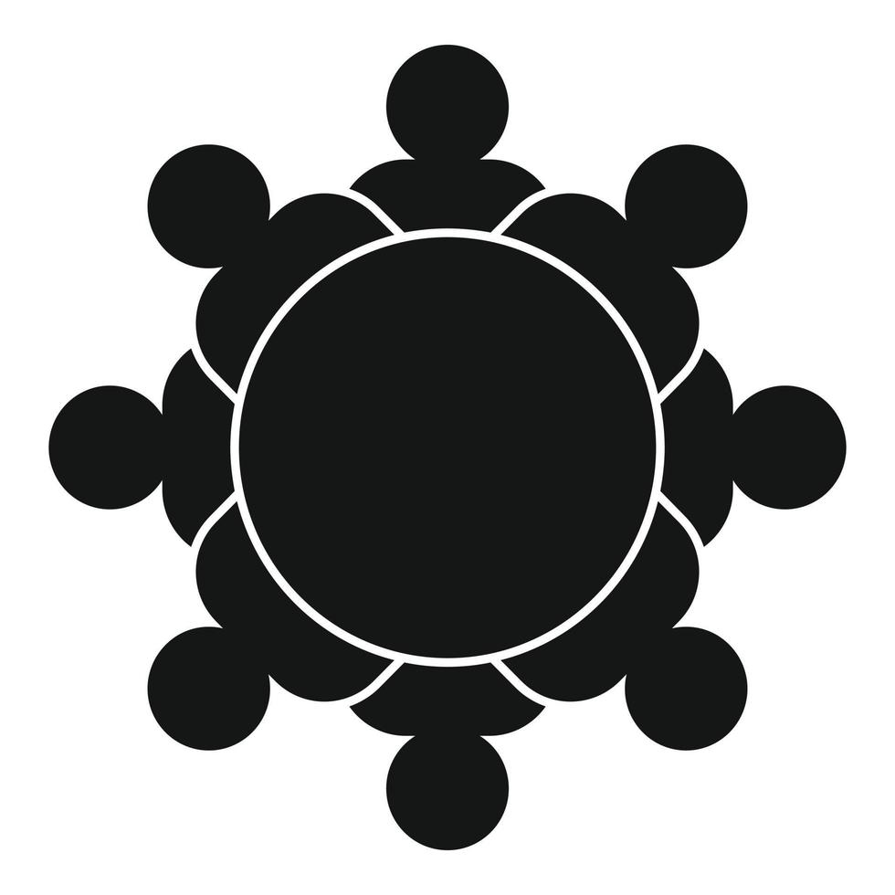 Top view audience icon, simple style vector