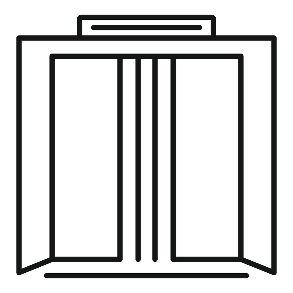 Elevator icon, outline style vector