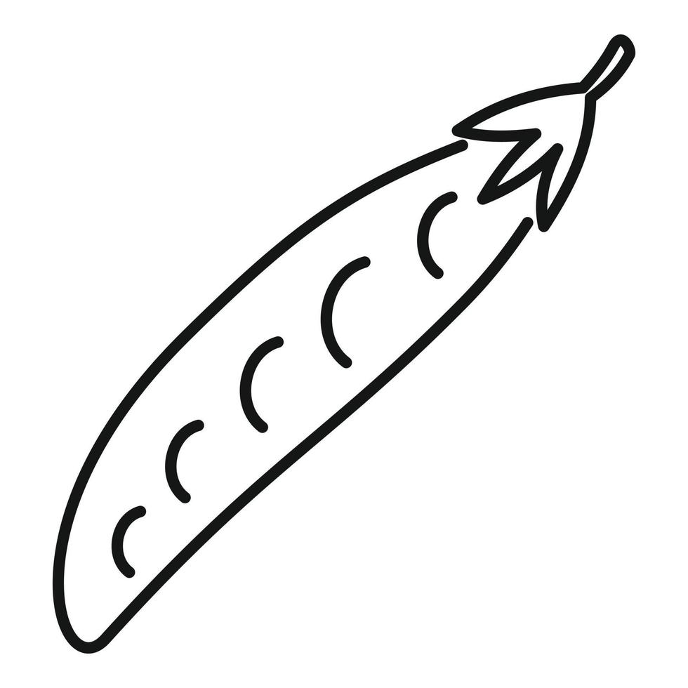 Bob peas icon, outline style vector