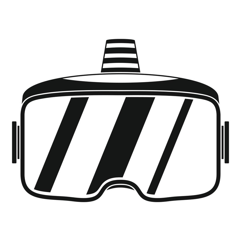 Vr glasses headset icon, simple style vector